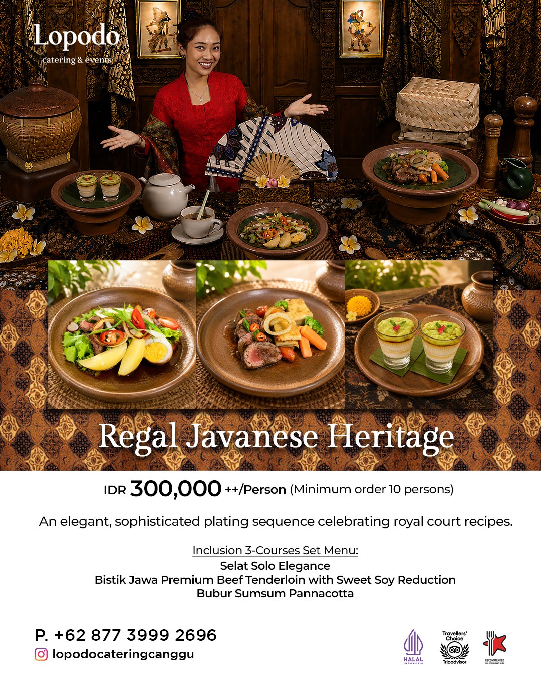 Regal Javanese Heritage 3-Course Fine Dining Experience
