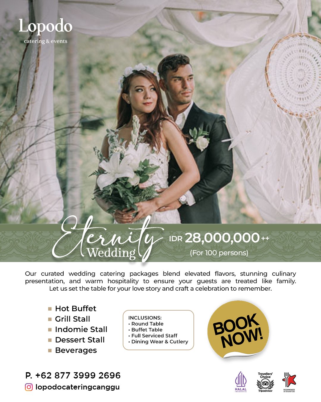 Luxury Wedding Catering Packages Bali | Buffet & Live Food Stalls